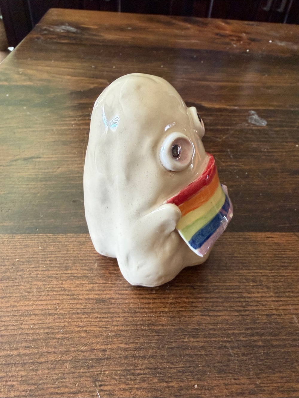 Handmade ceramic ghost rainbow - Picture 2 of 3